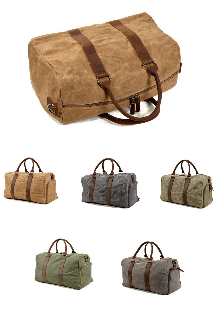 Men’s One-Shoulder Canvas Travel Training Bag