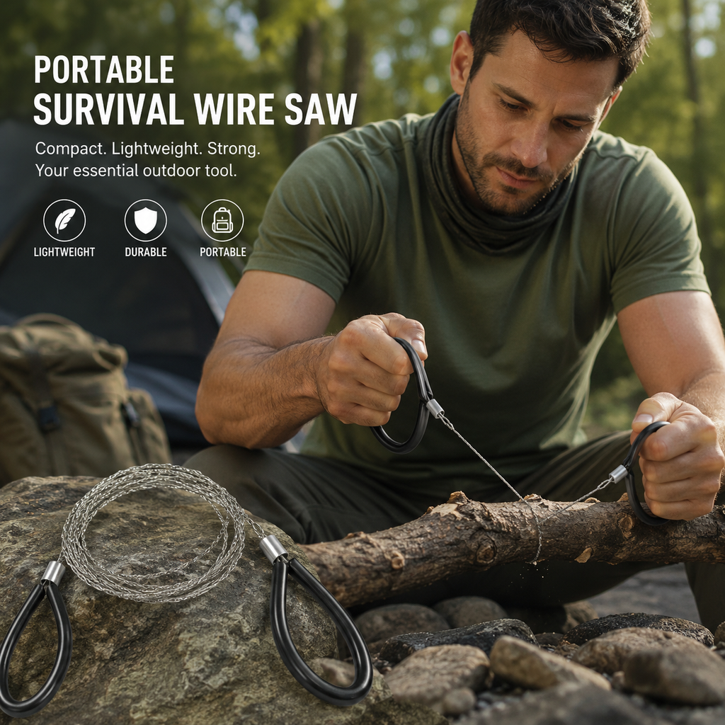 Portable Survival Wire Saw