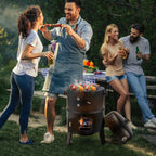 Black Charcoal Smoker Oven