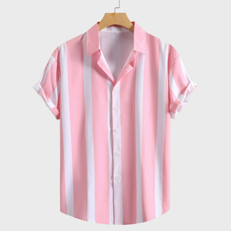 Men’s Striped Beach Casual Shirt