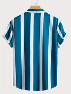 Men’s Striped Beach Casual Shirt