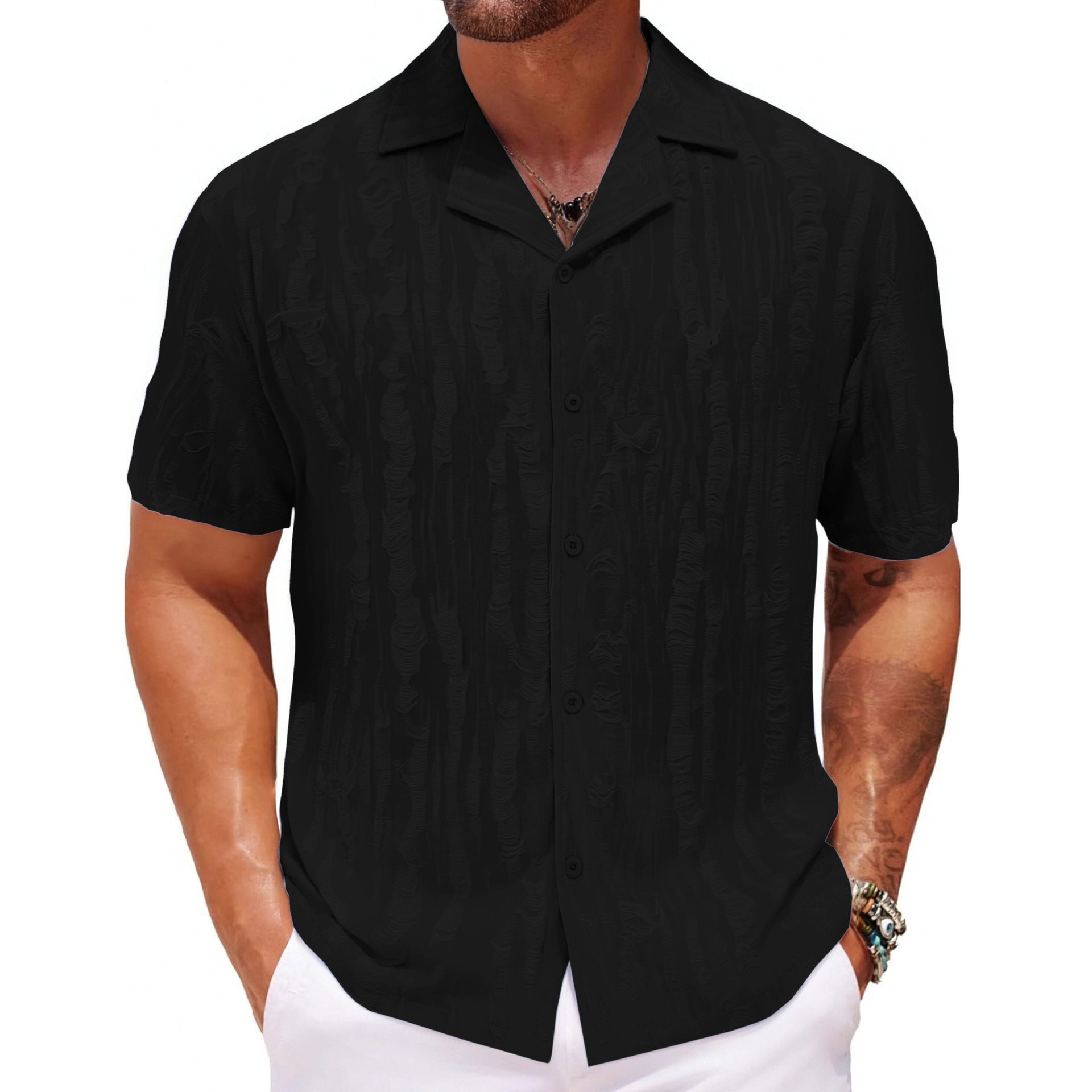 Men’s Cuban Collar Summer Shirt