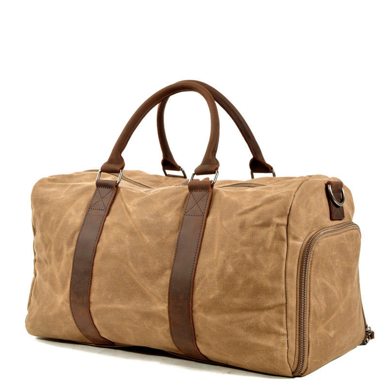 Men’s One-Shoulder Canvas Travel Training Bag