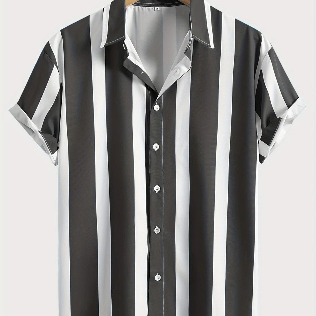 Men’s Striped Beach Casual Shirt