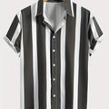Men’s Striped Beach Casual Shirt